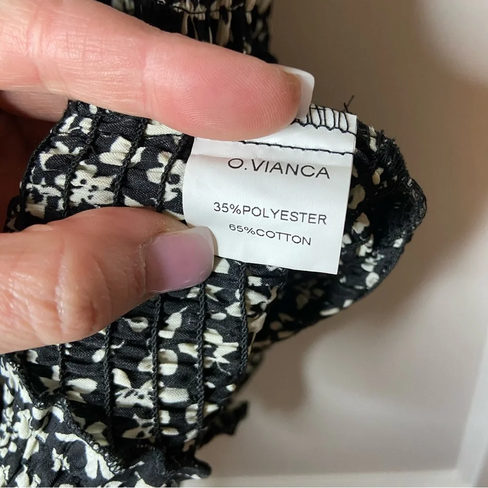 O.Vianca Ditsy Floral Strappy Mini Dress Size Medium NEW - Picture 15 of 16
